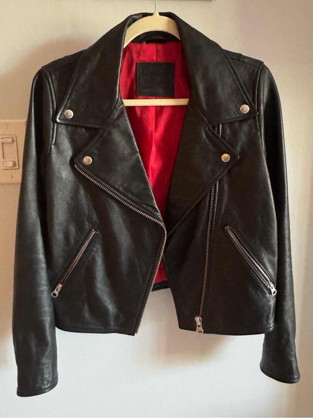 Levi’s Black Sheeps Soft Leather Motorcycle Edgy Chic Cool Boho Moto Jacket XS